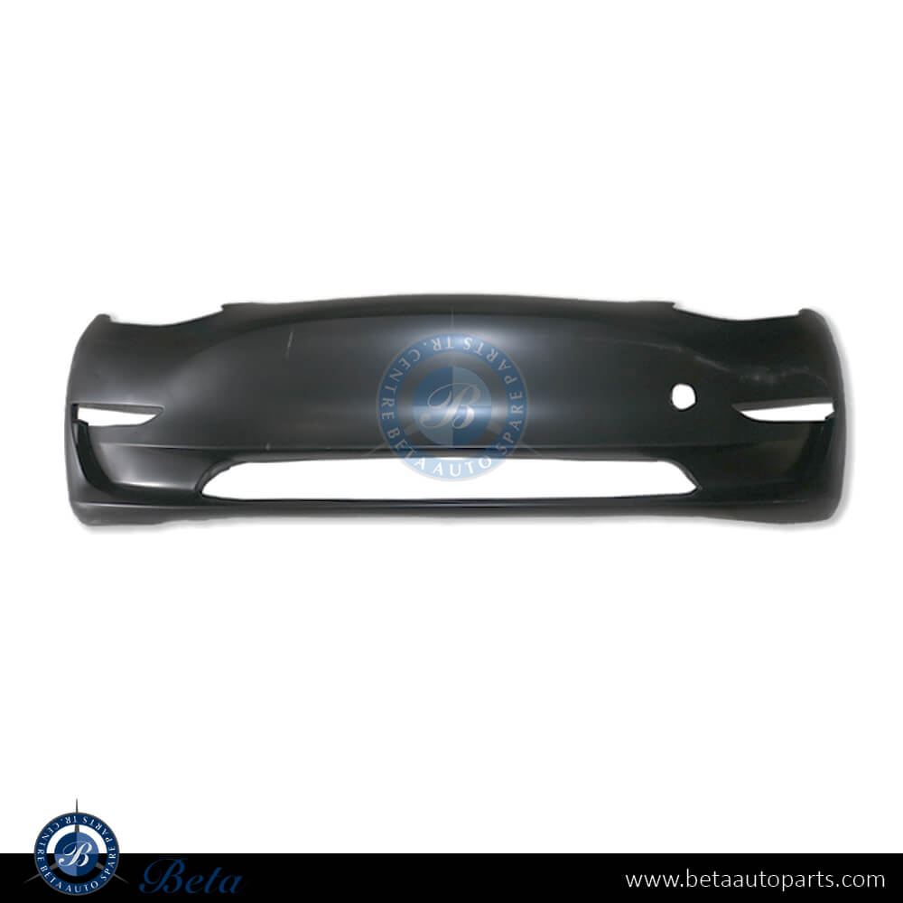 KMT Automotive Front Bumper Cover W/ Sensor Holes For Tesla Model 3 2018-2023 – Unpainted Primed