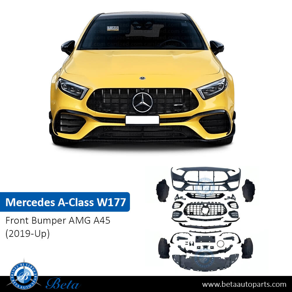 Mercedes A-Class W177 (2019-Up), Front Bumper AMG A45 with Park Assist OE Type, China