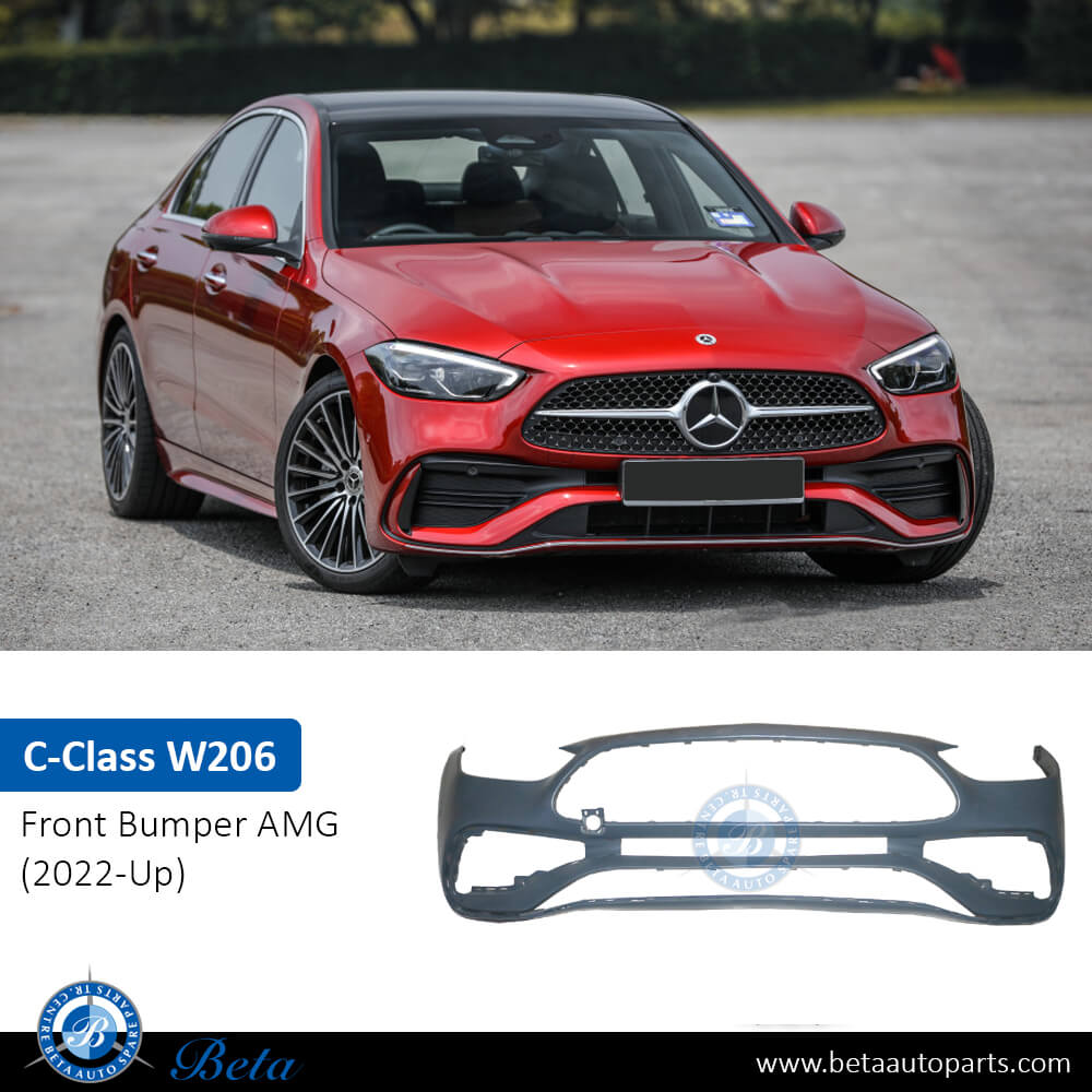 Front Bumper Normal AMG with Park Assist for Mercedes C-Class 2022-Up models, Part Number 2068859201 Car