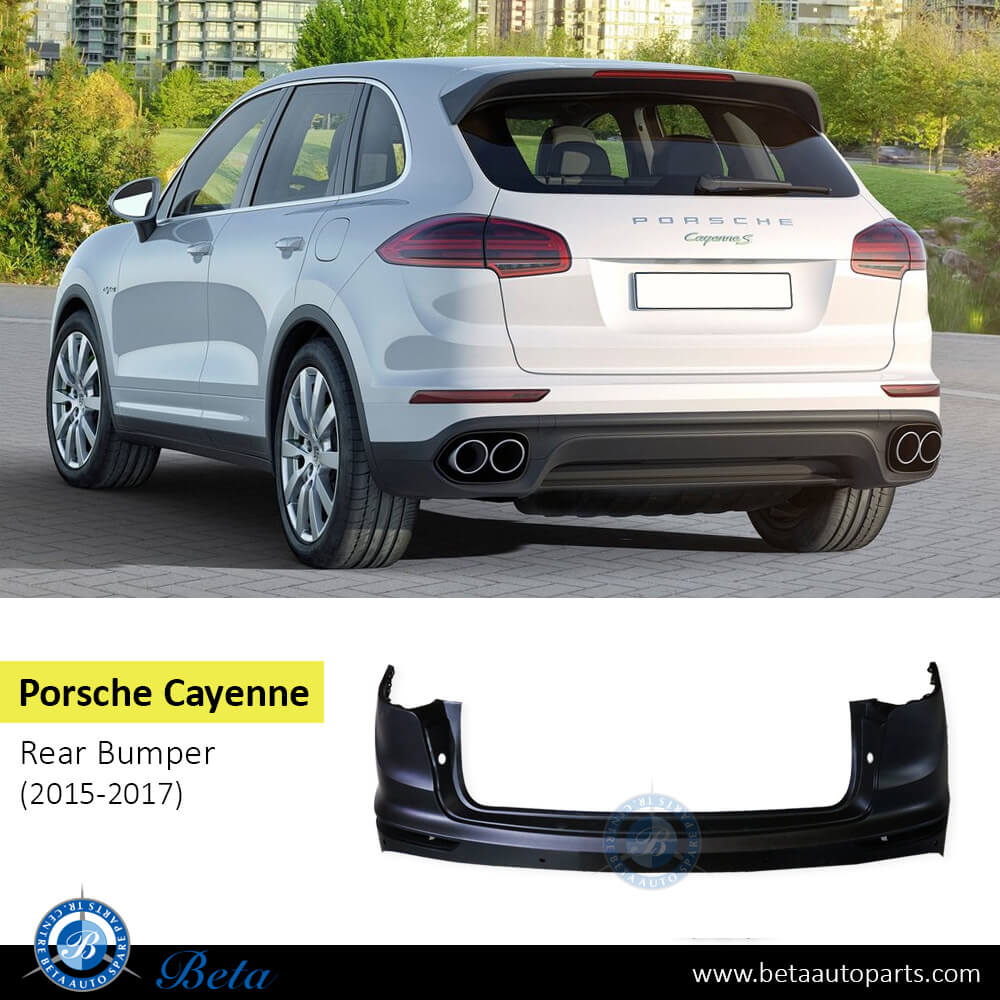 Porsche Cayenne (2015-2017), Rear Bumper, China, 95850541760
