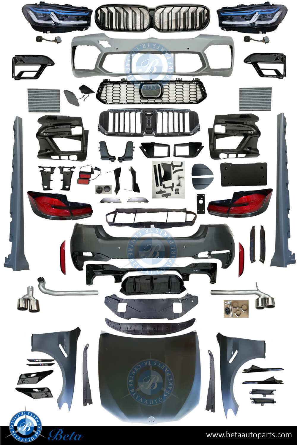 BMW 5 Series F10 (2010-2013), Body Kit Conversion Upgrade to G30 LCI M5 Look, China