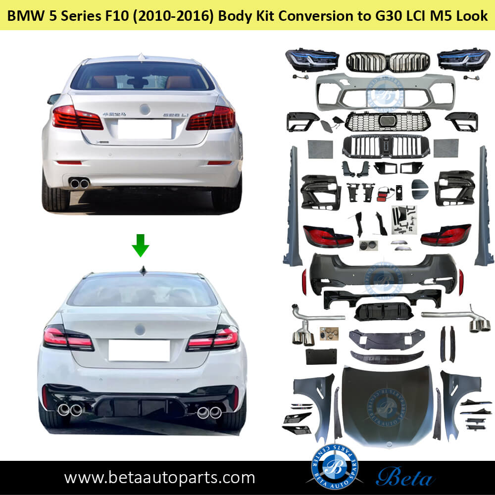 BMW 5 Series F10 (2010-2013), Body Kit Conversion Upgrade to G30 LCI M5 Look, China