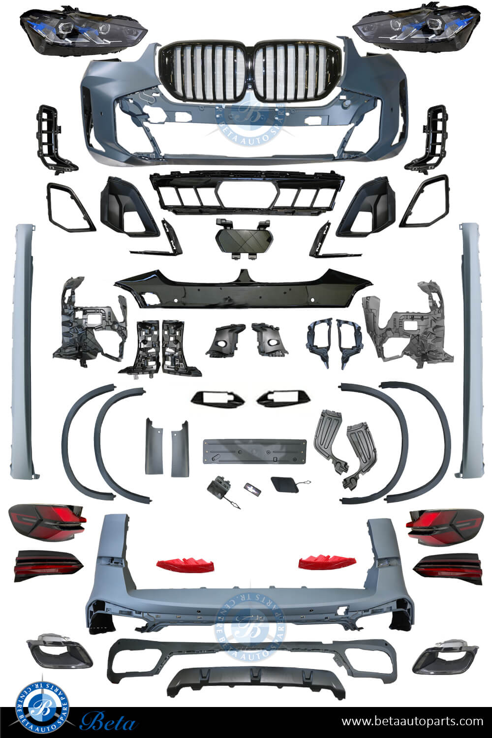 BMW X5 G05 Body Kit Conversion Kit Upgrade to 2024 LCI M-Tek Look all parts