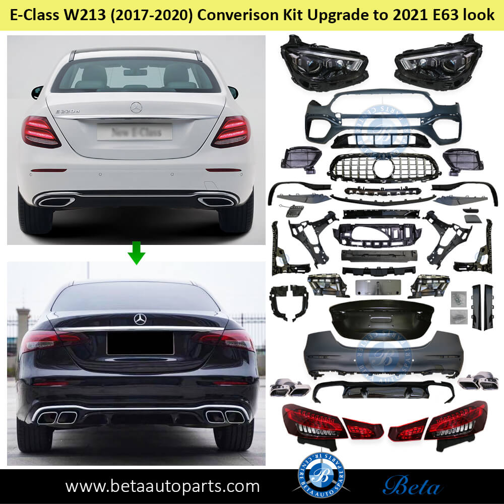 Mercedes E-Class W213 (2017-2020), Body Kit Conversion Upgrade to 2021 AMG E63 Look, China