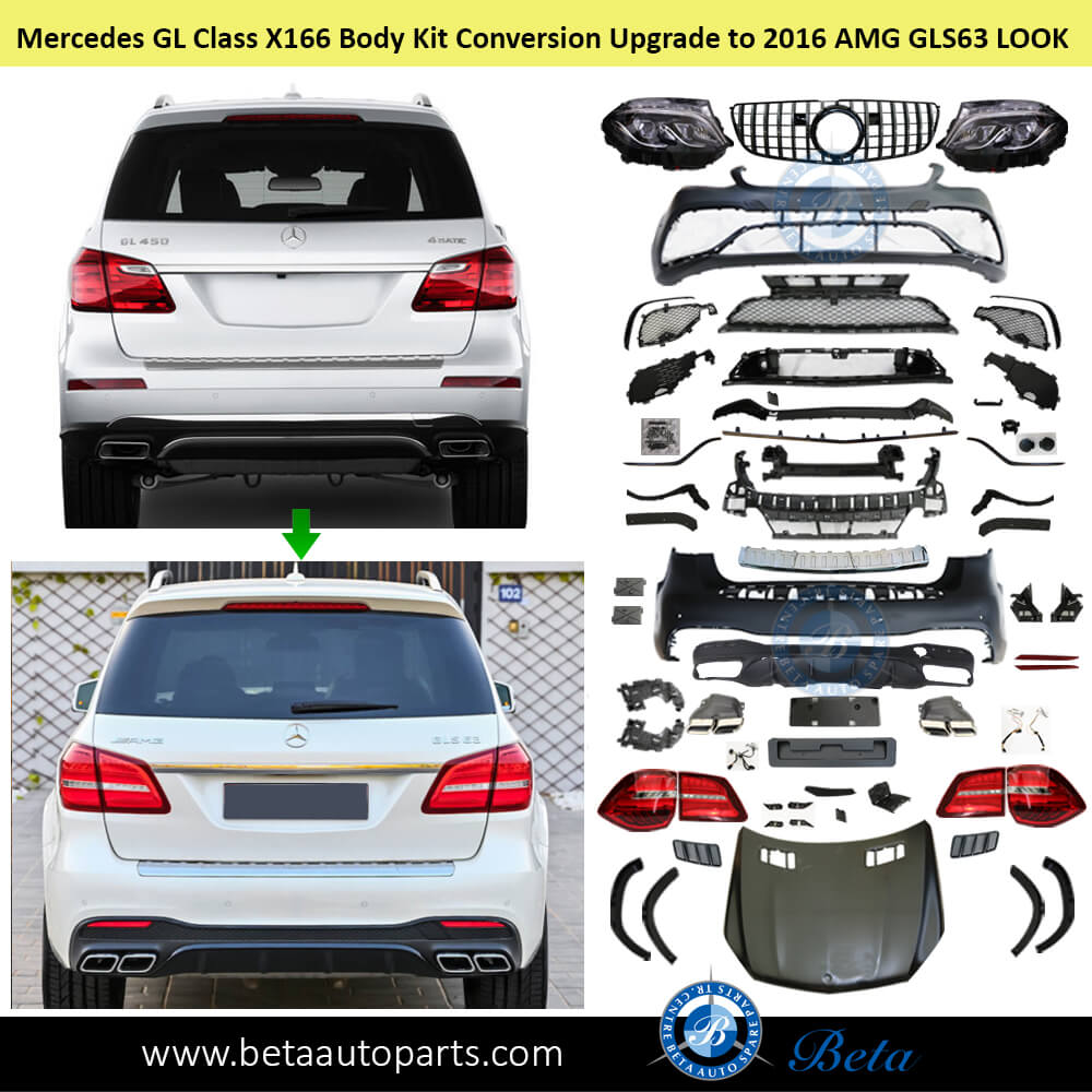 Mercedes GL-Class X166 (2013-2015), Body Kit Conversion Upgrade to 2016 AMG GLS63 Look, China