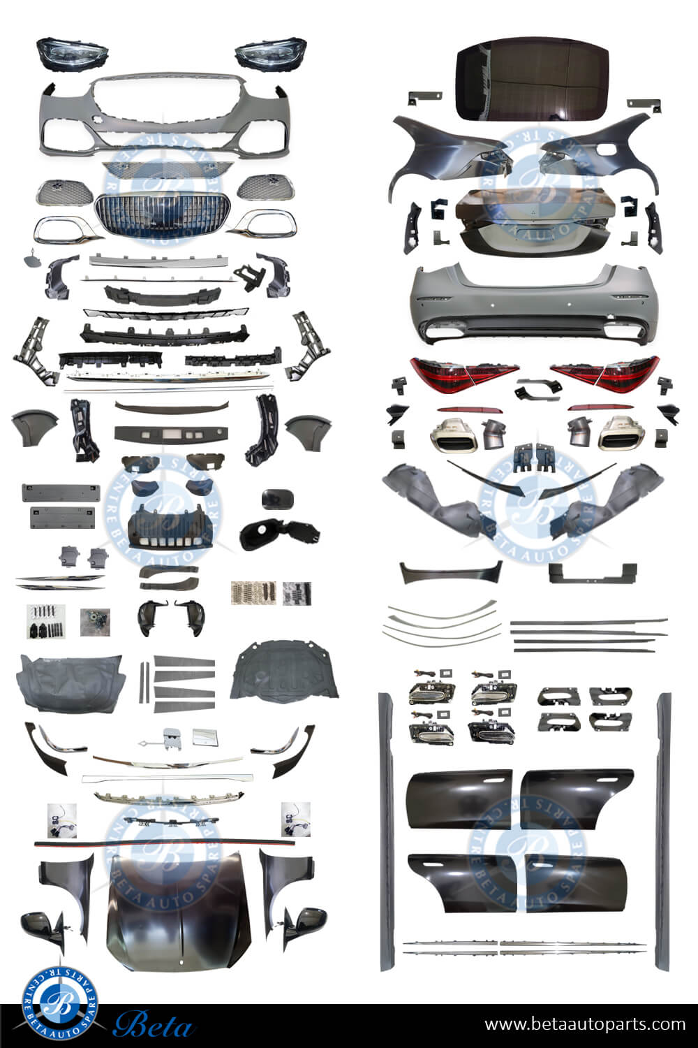 Conversion Kit Upgrade to W223 MAYBACH Look for Mercedes S-Class W221 2006-2013 models