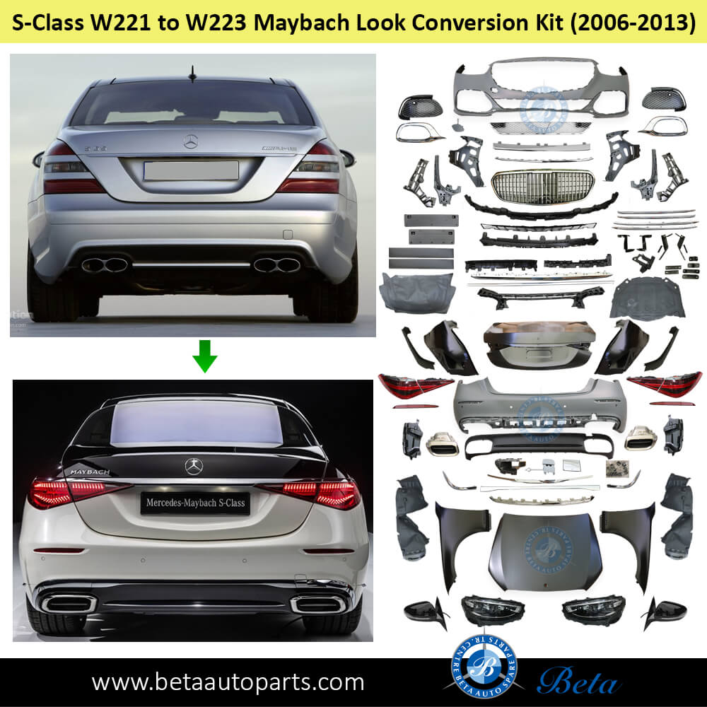 Mercedes S-Class W221 (2006-2013), Body Kit Conversion Upgrade To W223 Maybach Look, China