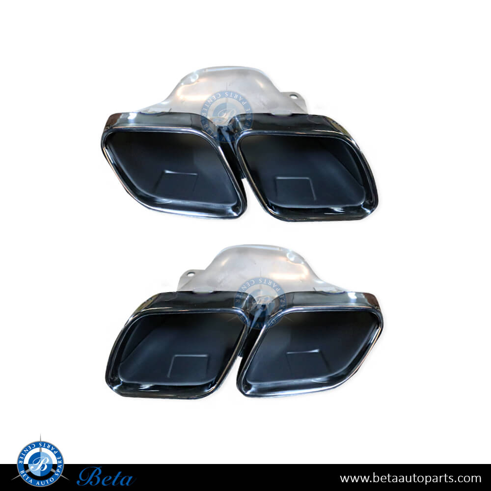Exhaust Tips AMG GLE63 Black Color for Mercedes GLE-Class/GLS-Class W167/C167/X167 2019-Up models, Part Number 0004902000 / 0004902100