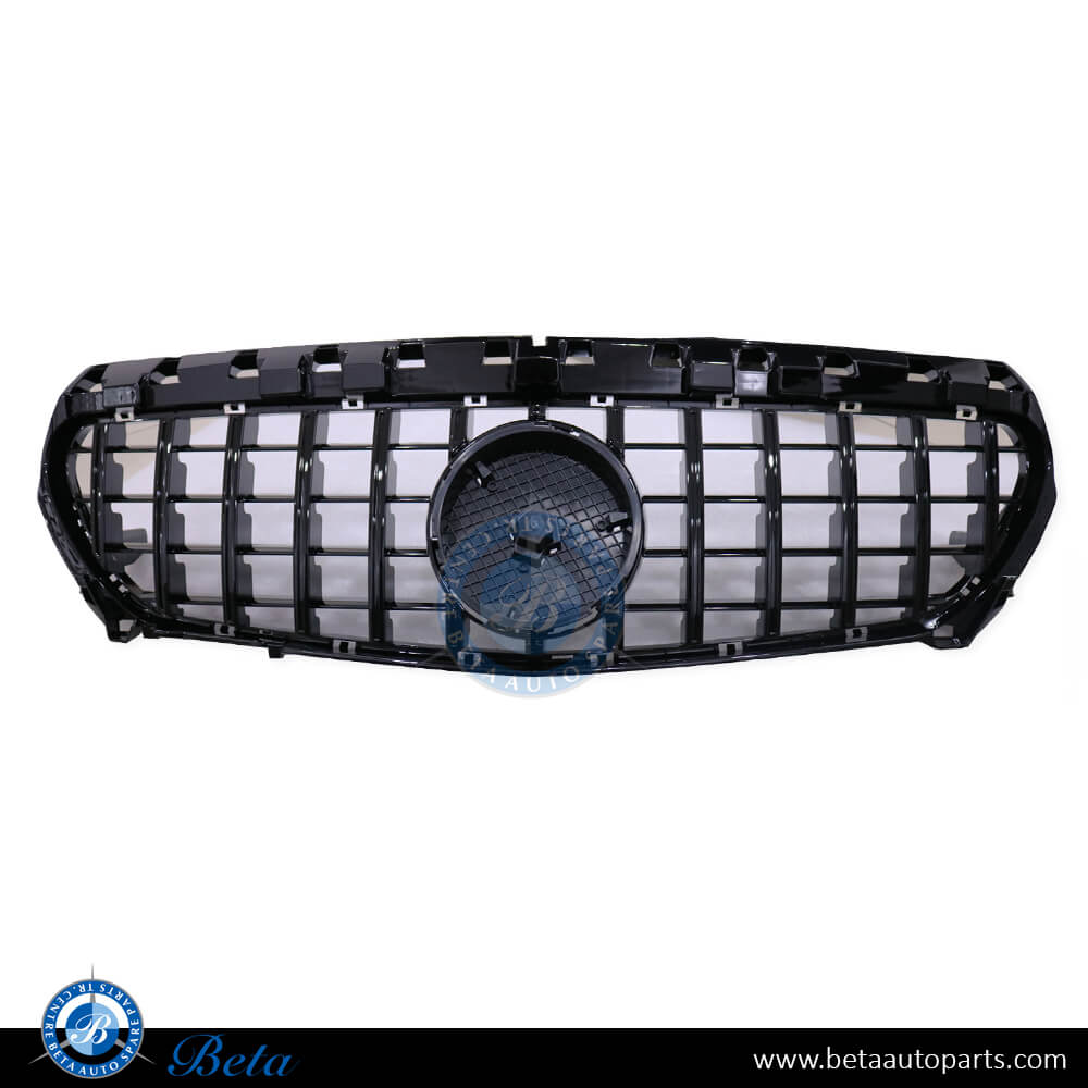 Grille GT look All Black for Mercedes CLA-Class C117 2013-2016 models, Part Number 1178801A03