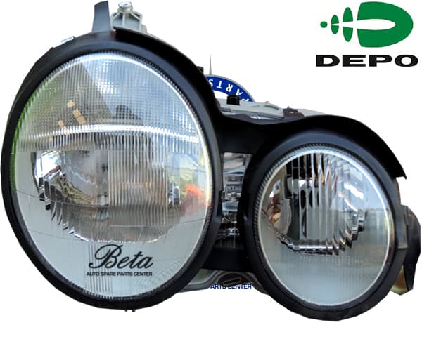 Right Side Headlamp Normal for Mercedes E-Class W210 1996-1999 models, Part Number 2108200461