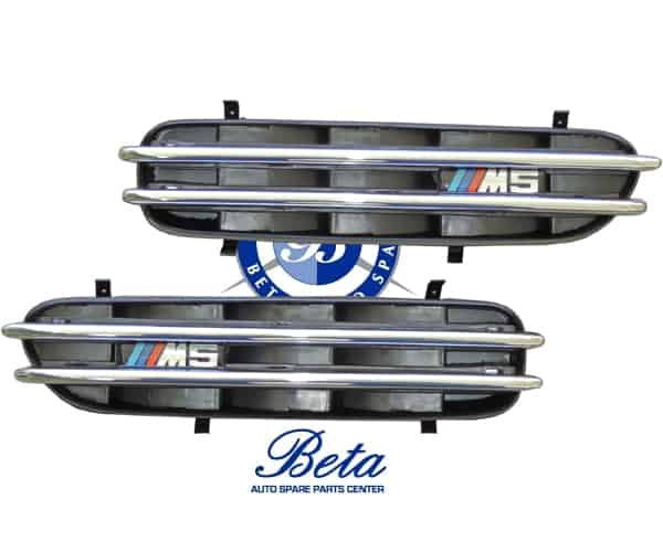 Fender Air Vents M5 -Black and Chrome for BMW 5 Series E60 2003-2009 models, Part Number 51137896849 / 51137896850