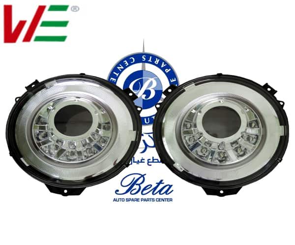 Headlamp Mansory Look Chrome color for Mercedes G-Class W463 2007-2017 models, Part Number 4638200759