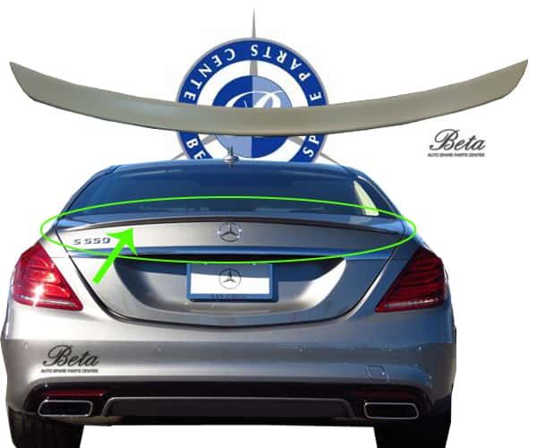 Trunk Spoiler for Mercedes S-Class W222 2014-2020 models, Part Number 2227900088