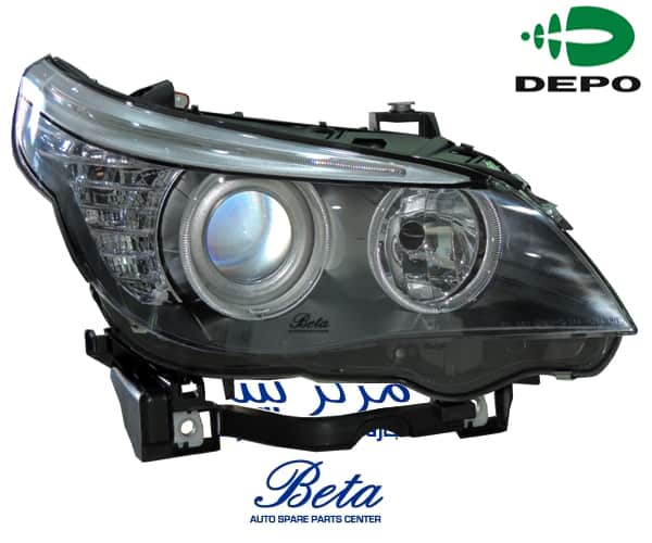 Right Side Headlamp Normal for BMW 5 Series E60 LCI 2008-2009 models, Part Number 7177728
