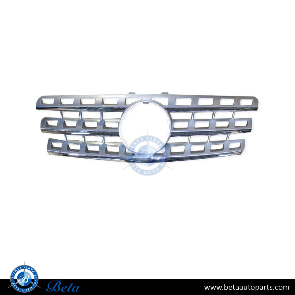 Grille Silver Color for Mercedes ML-Class W164 2009-2011 models, Part Number 1648801985
