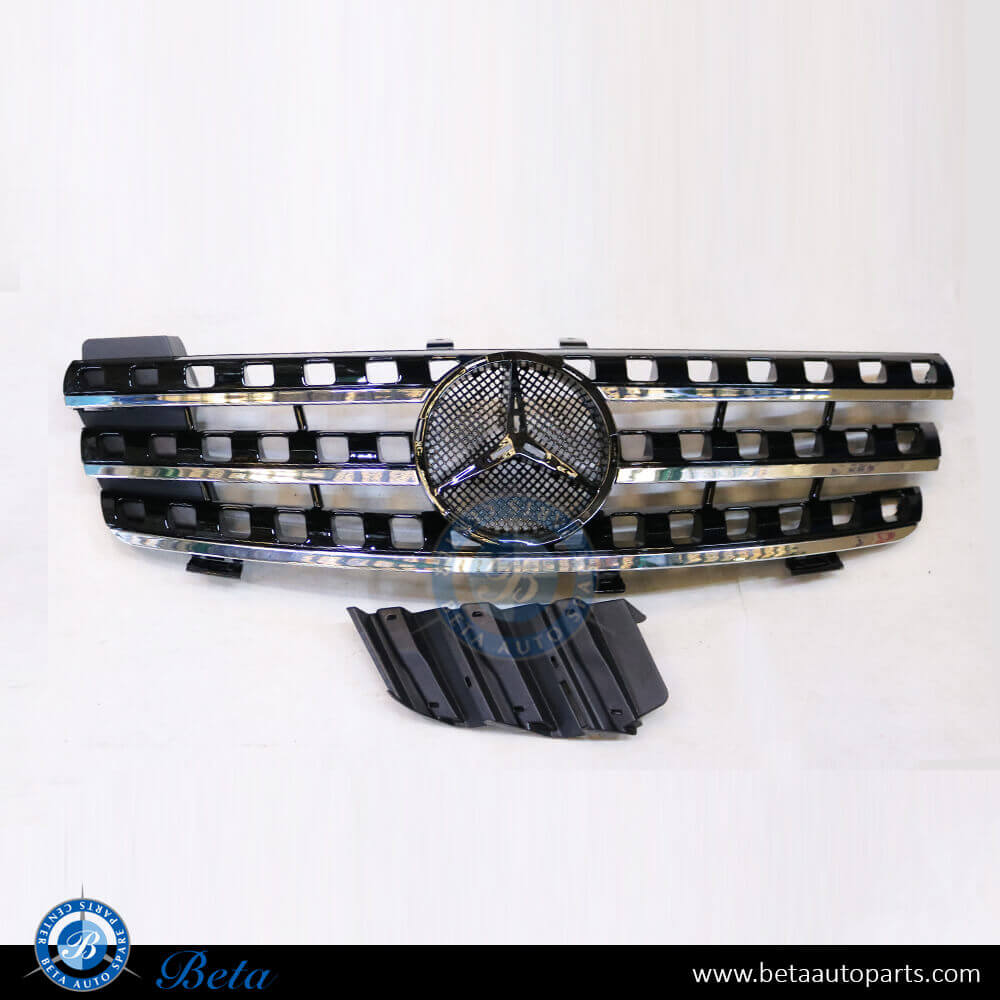 Radiator Grille Black Color for Mercedes ML-Class W164 2005-2008 models, Part Number 1648850685