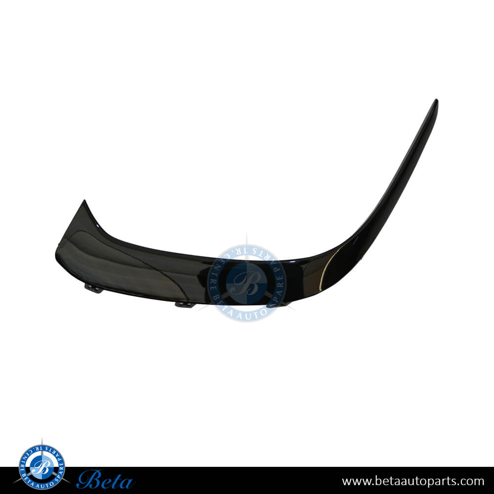 Left Side Front Bumper Lower Grille Upper Moulding Normal AMG - Gloss Black for Mercedes GLE-Class 2024-Up models, Part Number 1678850710
