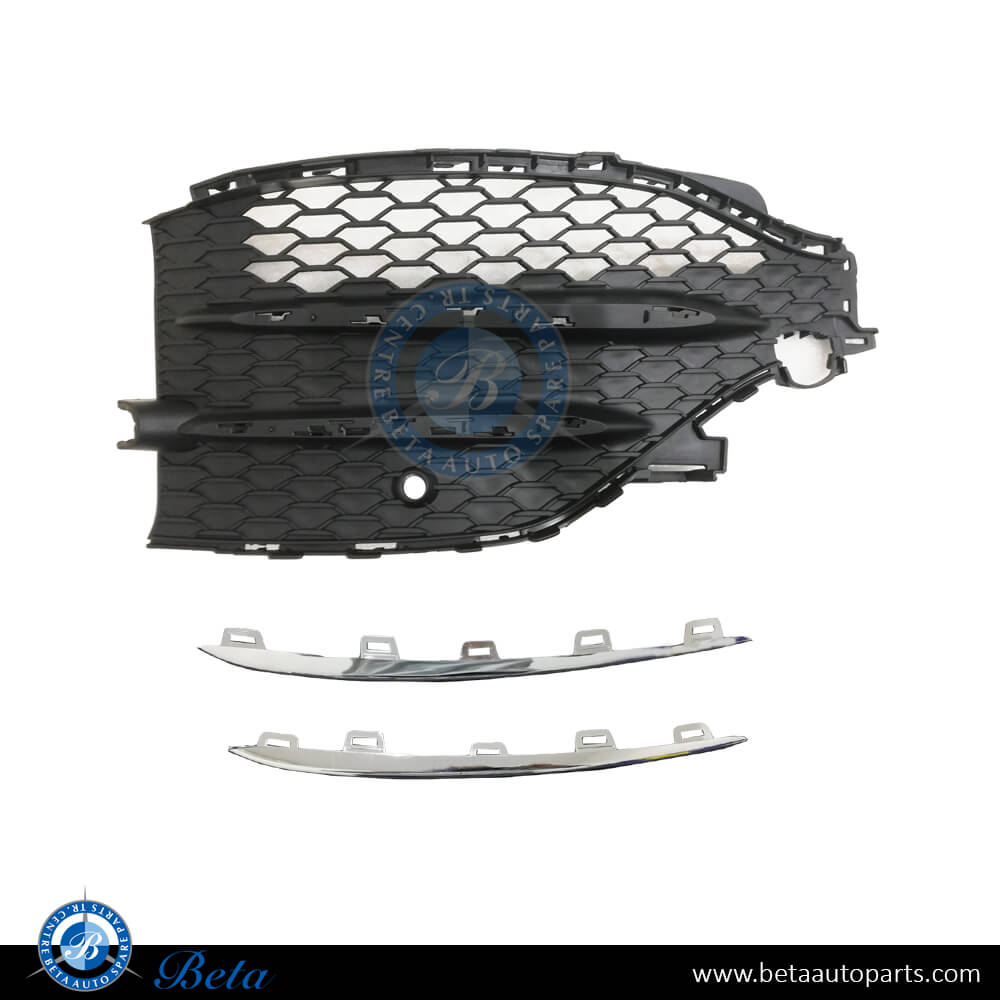 Right Side Front Bumper Lower Grille Normal AMG with Chrome Moulding for Mercedes GLE-Class W167 / C167 2019-Up models, Part Number 1678857503