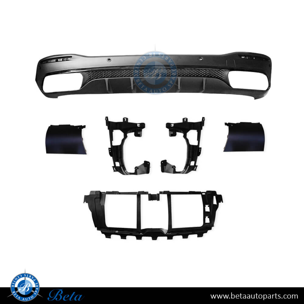 Mercedes GLS-Class X167 (2020-Up), Rear Diffuser AMG GLS63 - Black, Ch ...