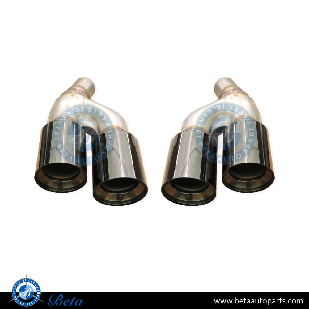 Exhaust Tips M5 Look Black Color for BMW 5 Series G30 LCI 2021-Up models, Part Number 18308631958 / 18308631959