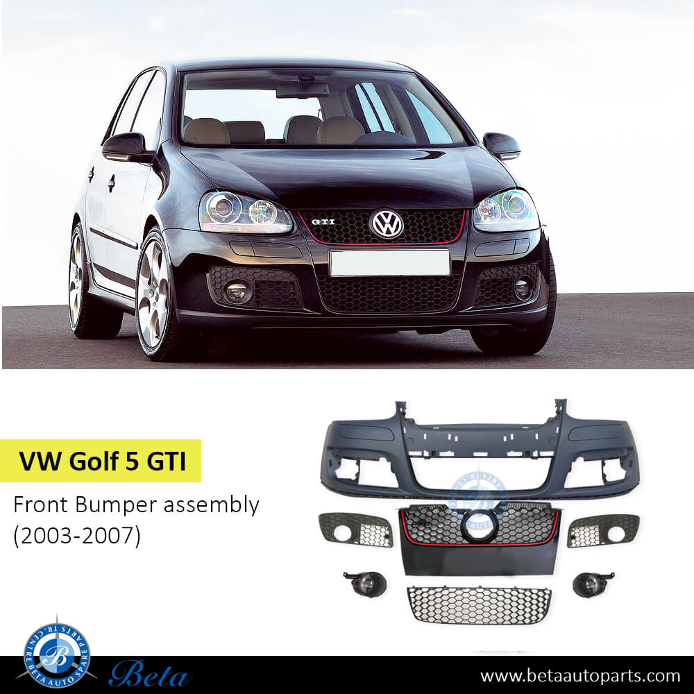 Volkswagen Golf 5 GTI (2003-2007), Front Bumper with Fog Lamp, China, 1K0807217R