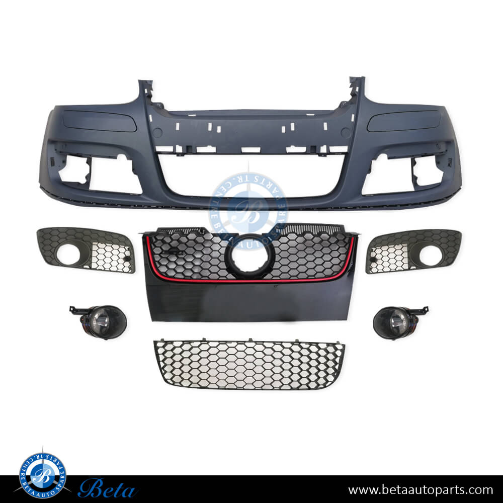 Front Bumper assembly with Fog Lamp for Volkswagen Golf 5 GTI 2003-2007 models, Part Number 1K0807217R