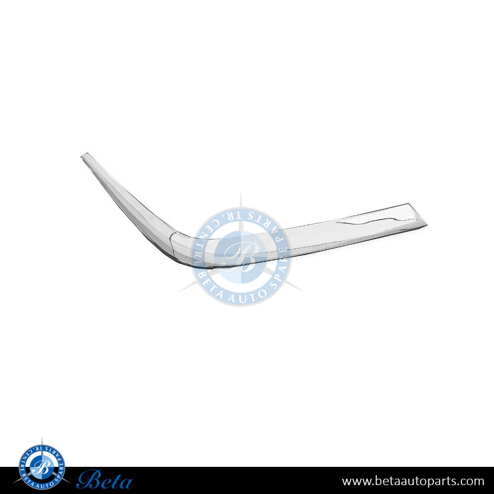 Right Side Front Bumper Chrome Moulding for Mercedes C-Class W202 1997-2000 models, Part Number 2028851074