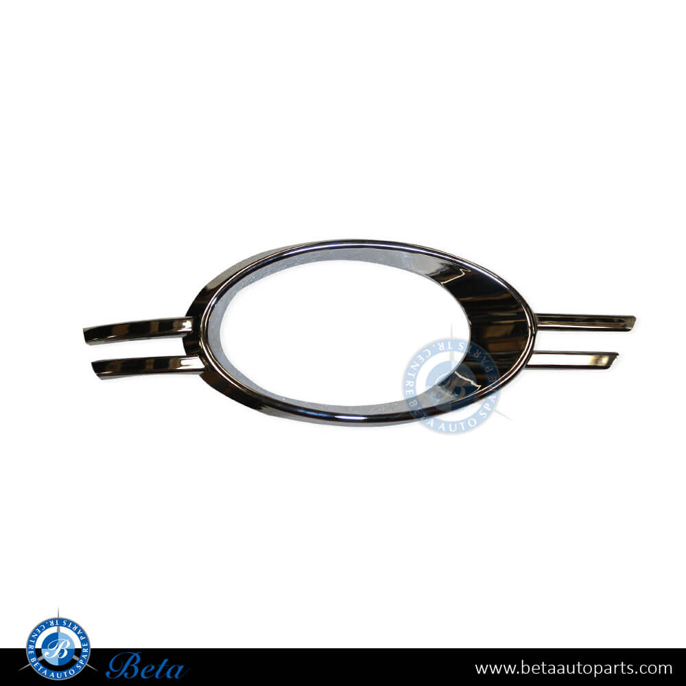 Left Side Fog Lamp Cover Moulding For Oval Shape - Chrome for Mercedes C-Class W204 2008-2010 models, Part Number 2048851374