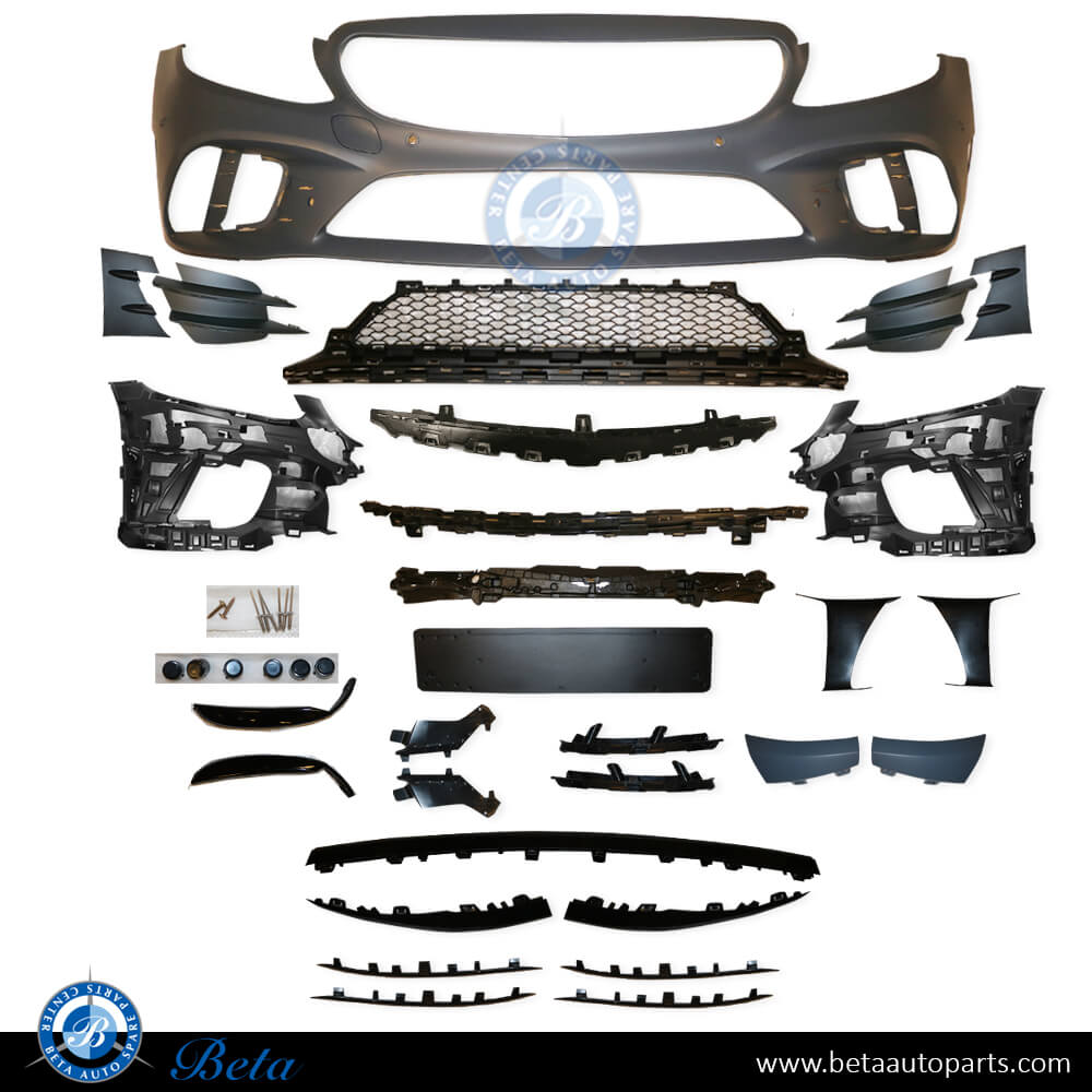 Mercedes C-Class W205 Front Bumper AMG C43 with Park Assist , Part Number 2058802508