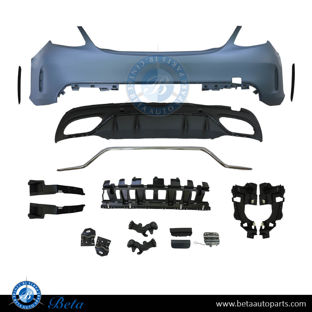 Rear Bumper Normal AMG for Mercedes C-Class W205 2019-2021 models, Part Number 2058853004