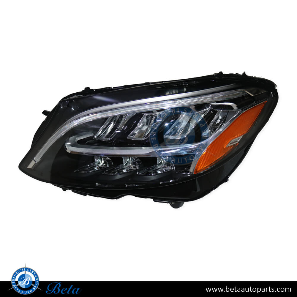 Left Side Headlamp Static LED - USA Type for Mercedes C-Class W205 2019-2021 models, Part Number 2059066004 / 2059063906