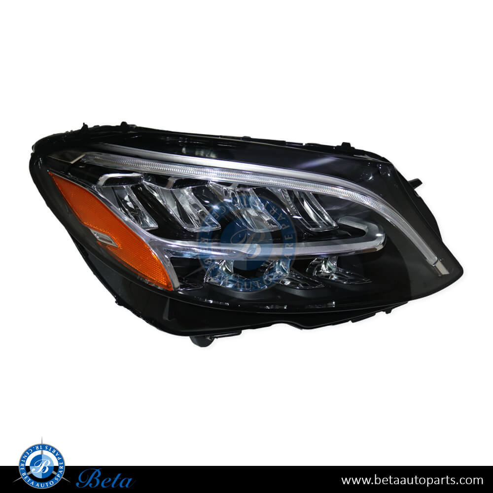 Right Side Headlamp Static LED - USA Type for Mercedes C-Class W205 2019-2021 models, Part Number 2059066104 / 2059064006