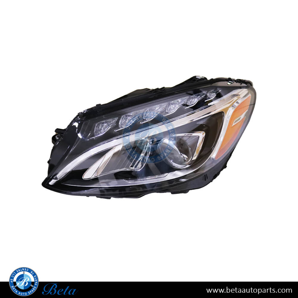 Left Side Headlamp Static LED USA Type for Mercedes C-Class 2015-2018 models, Part Number 2059067703 / 2059067702