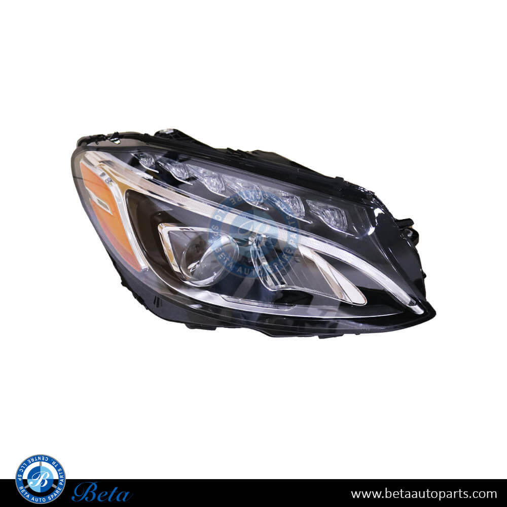 Right Side Headlamp Static LED USA Type for Mercedes C-Class 2015-2018 models, Part Number 2059067803 / 2059067802