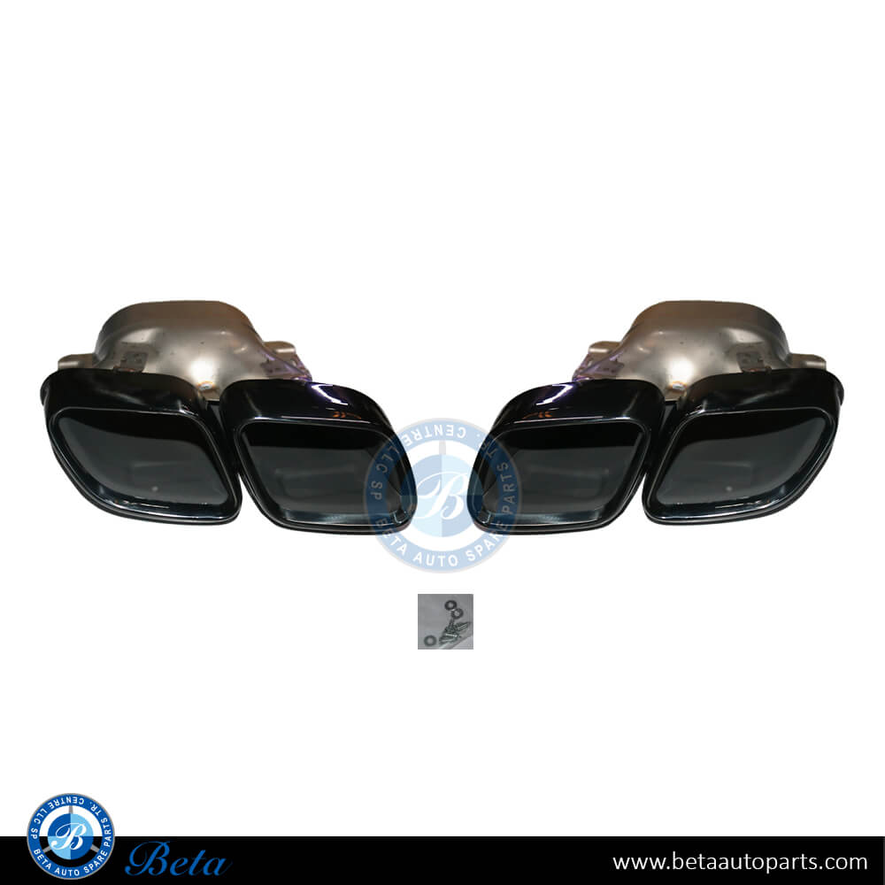 Exhaust Tips AMG C63 Black Color for Mercedes C-Class W206 2022-Up models, Part Number 2064900702 / 2064900802