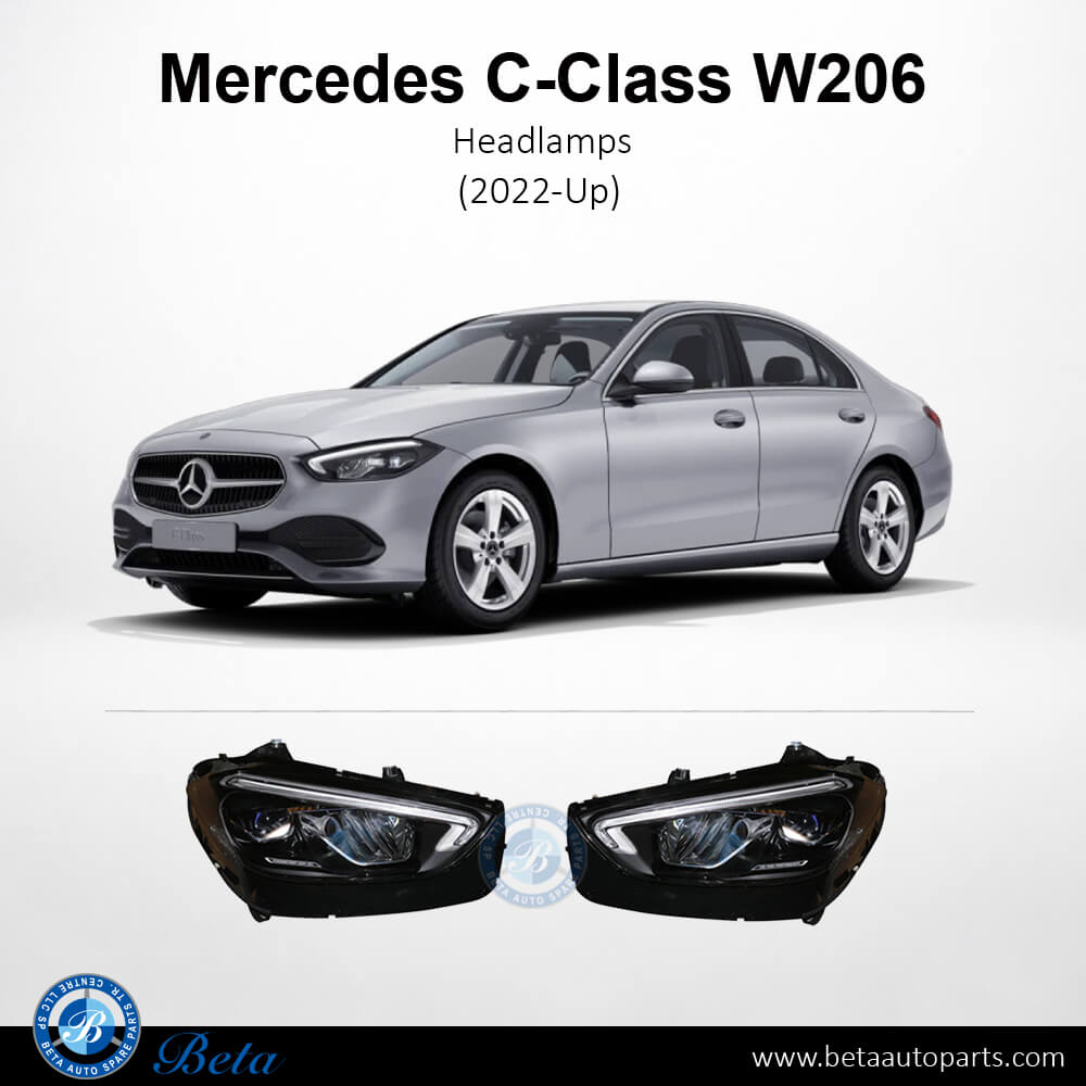Right Side Headlamp Static LED for Mercedes C-Class W206 2022-Up models, Part Number 2069065501