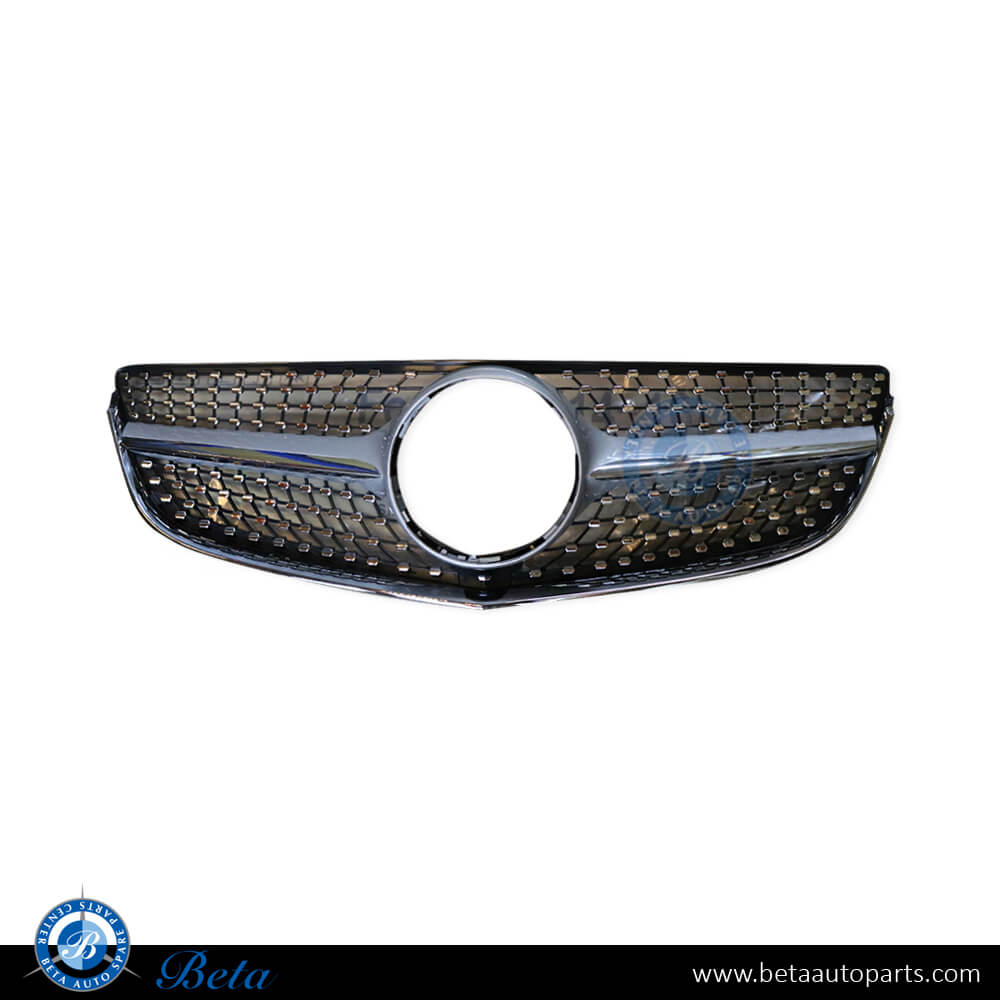 Grille Diamond look with lower chrome for Mercedes E-Class Coupe C207 2014-2016 models, Part Number 2078801A60