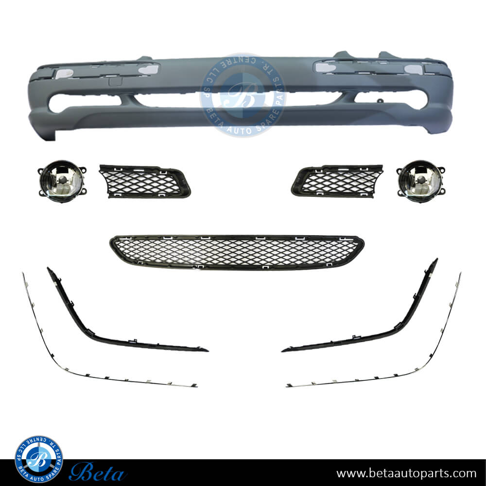 Front Bumper Normal AMG for Mercedes E-Class 2000-2002 models, Part Number 2108852425