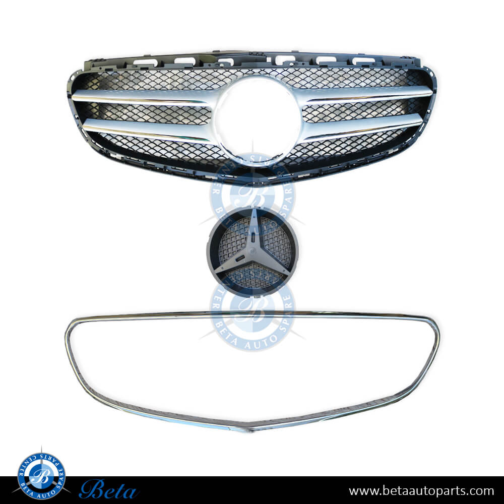 Grille Assembly AMG for Mercedes E-Class W212 2014-2016 models, Part Number 2128850822
