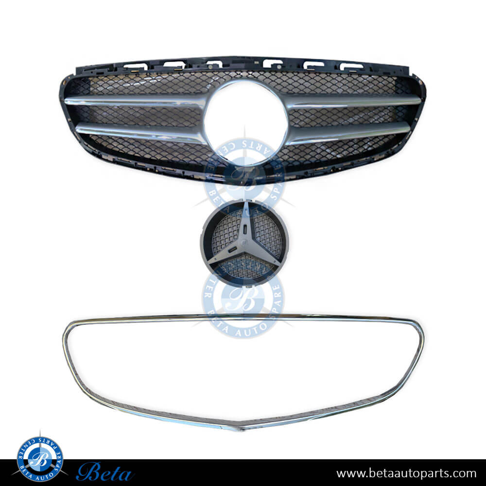 Grille with Camera hole AMG Normal Look Avantgarde for Mercedes E-Class W212 2014-2016 models, Part Number 2128851022