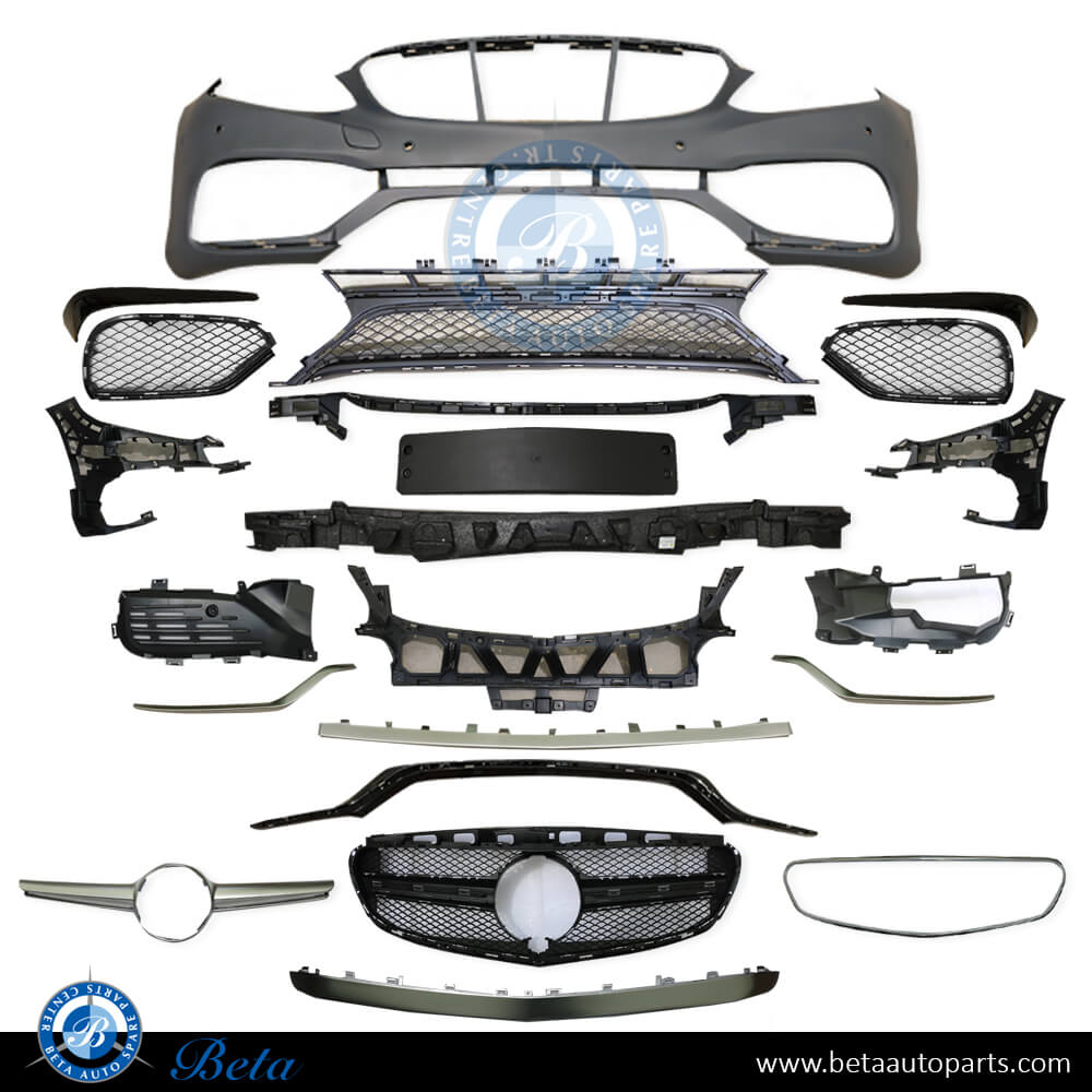 Front Bumper with Radiator Grille E63 OE Type for Mercedes E-Class W212 2014-2016 models, Part Number 2128852938