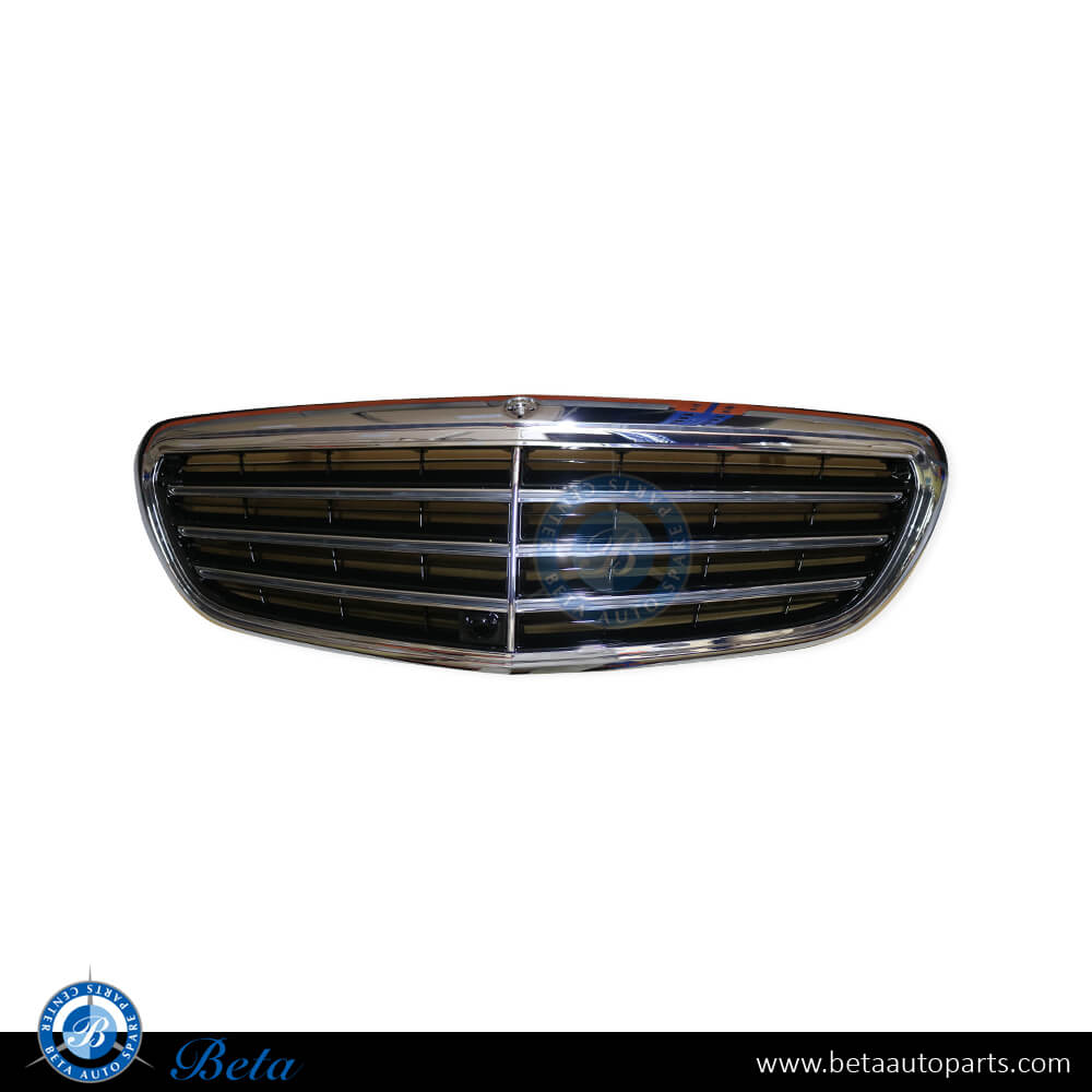 Radiator Grille W Camera Hole for Mercedes E-Class W213 2017-2020 models, Part Number 2138805202 / 2138802003