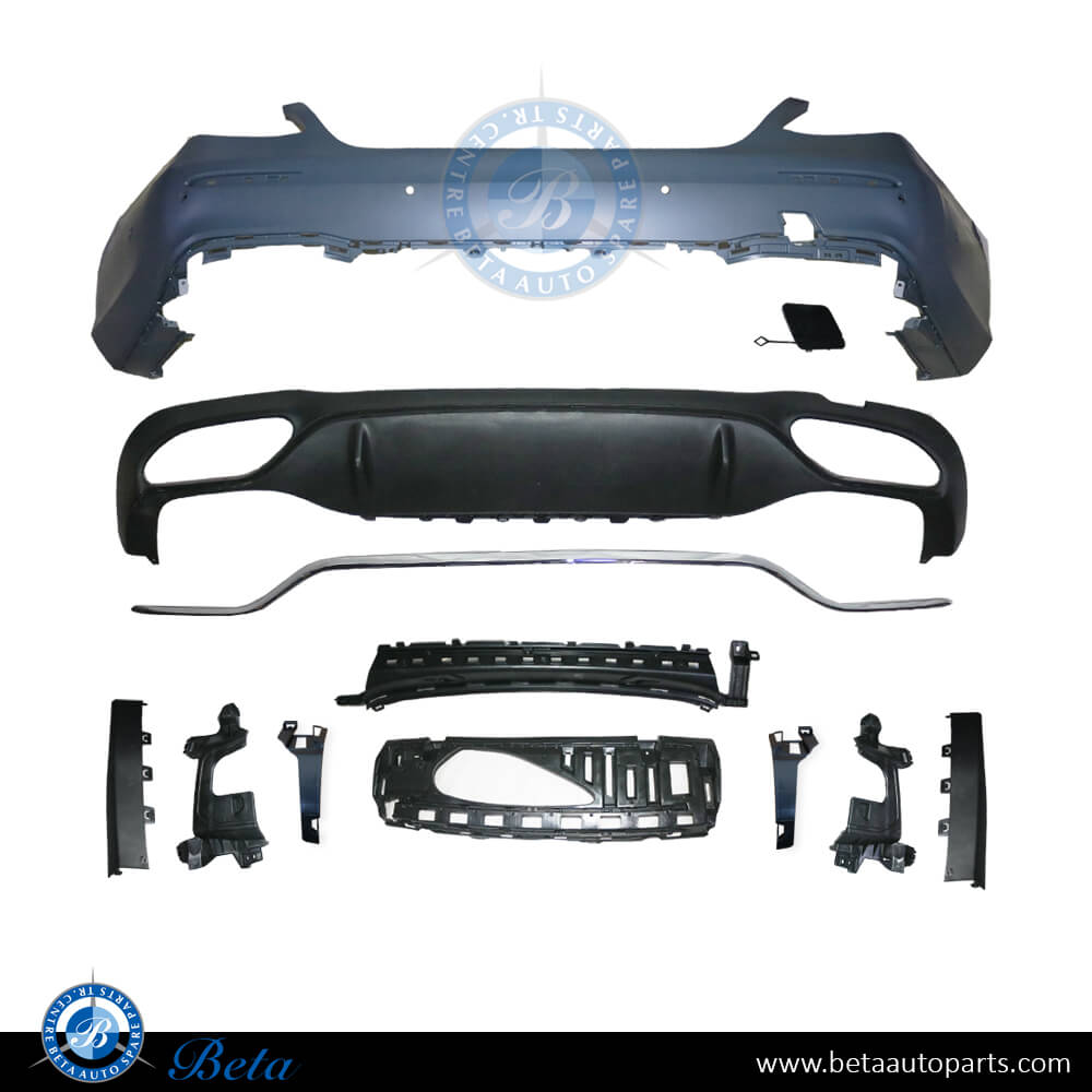 Rear Bumper Normal AMG with PDC - Chrome for Mercedes E-Class W213 2017-2020 models, Part Number 2138850801