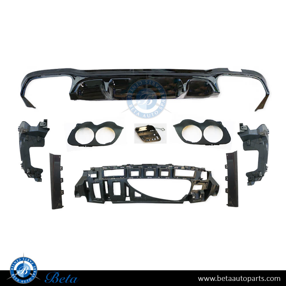 Rear Diffuser Assy AMG E53 for Normal AMG Black Color for Mercedes E-Class W213 2021 -Up models, Part Number 2138855205