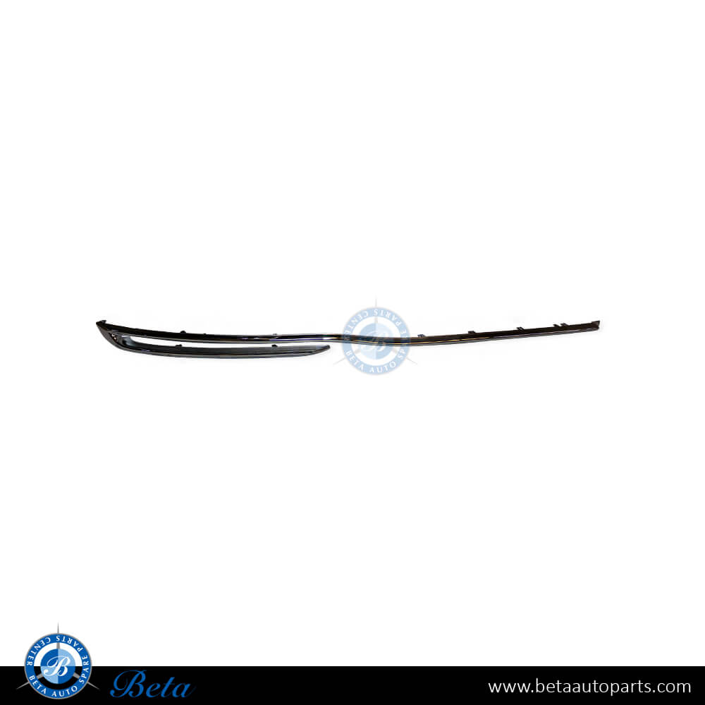 Left Side Front Bumper Chrome Moulding for Mercedes S-Class W222 2018-2020 models, Part Number 2228851200