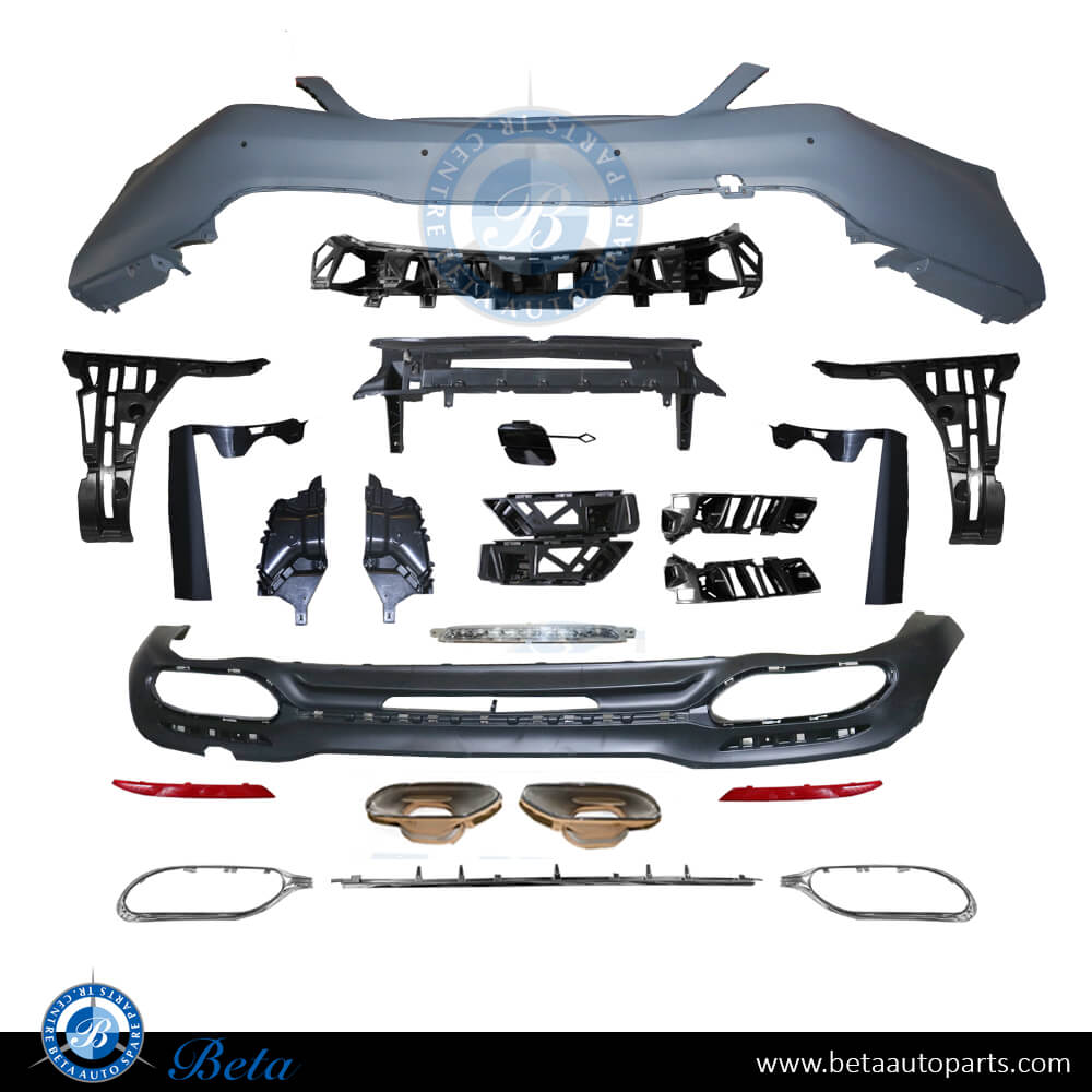 Rear Bumper Normal AMG for Mercedes S-Class W222 2018-2020 models, Part Number 2228852001