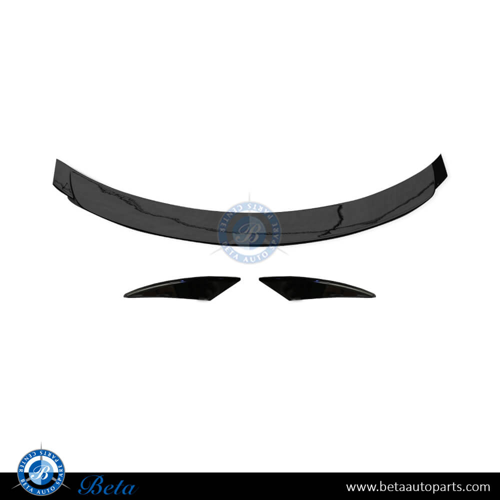 Trunk Spoiler Brabus Look Gloss Black color for Mercedes GLC-Class Coupe C253 2020-Up models, Part Number 2537902100