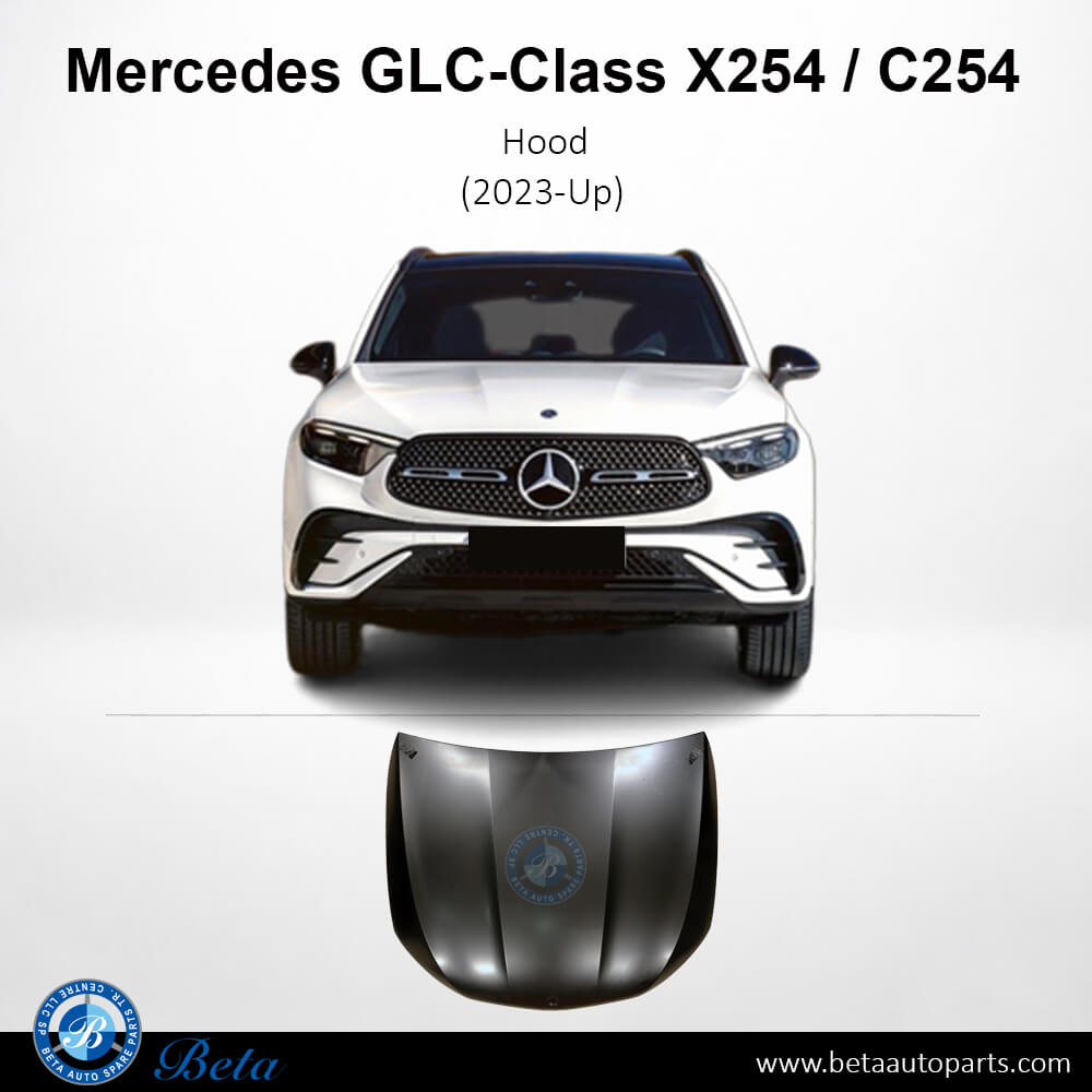 Hood (Aluminum) for Mercedes GLC-Class 2023-Up models, Part Number 2548809500