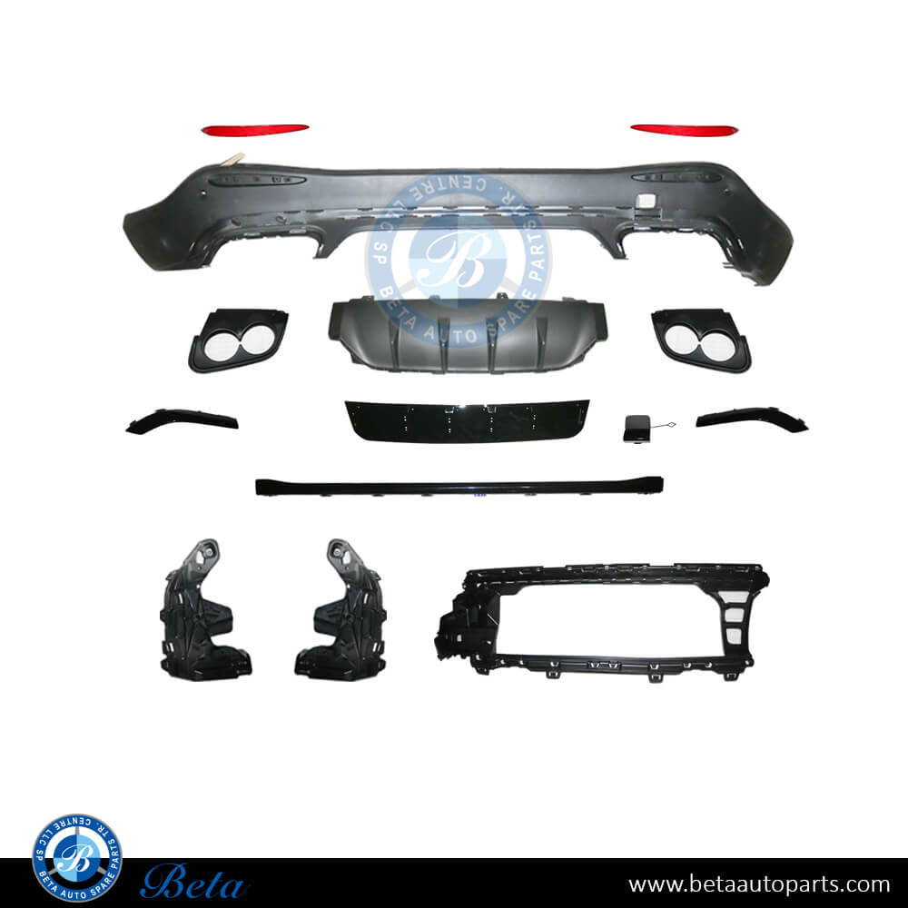 Rear Diffuser Assy AMG GLC 43 for Mercedes GLC-Class 2023-Up models, Part Number 2548850502