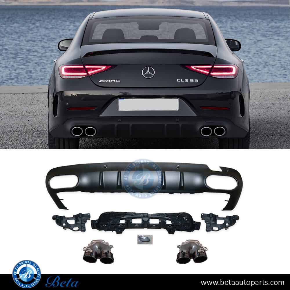 Cls Rear Diffuser Mercedes CLS-Class C257 (2019-2023), Rear Diffuser AMG CLS53 for Norma ...